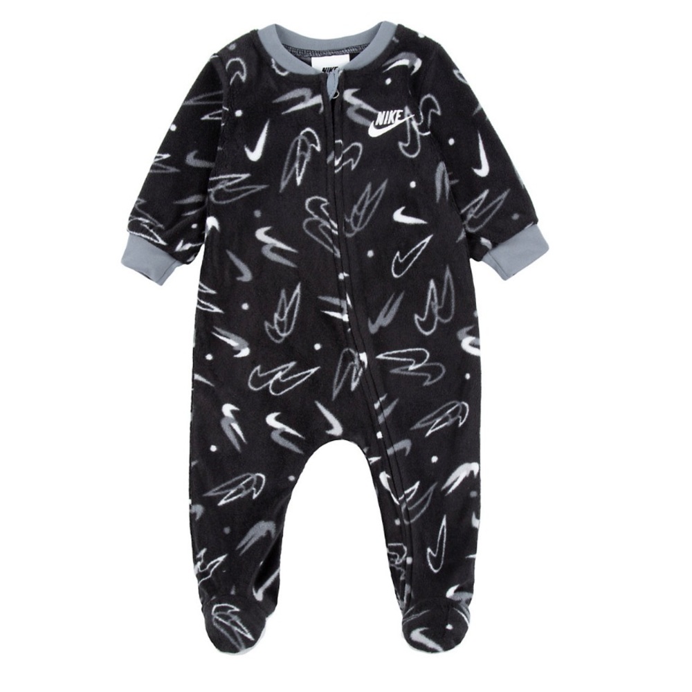 Baby Nike Allover Print Footed Sleep and Play. Newborn Onsie 3M